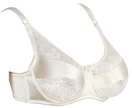 CTKOLYS Brustprothesen-Taschen-BH Für Crossdresser Mastektomie,Weiß,L