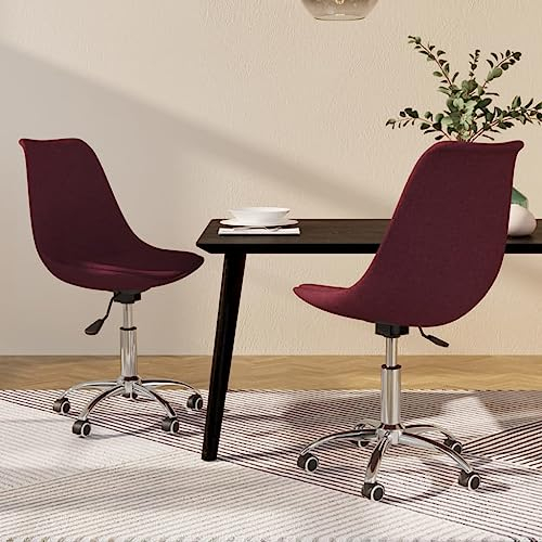 DYRJDJWIDHW küchenstühle,esszimmerstuhl,küchenstühle 4 Set,Esszimmerstühle 2 STK. Drehbar Lila Stoffesszimmer stühle,esstisch stühle,esszimmerstühle,