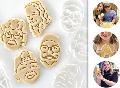 Tagliabiscotti Personalizzato, Stampo per Biscotti Con Ritratto Personalizzato, Pressa per Biscotti, Lettere, Simboli E Immagini Personalizzate, Il Tuo Volto Su Un Biscotto