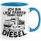 LKW Fahrer Tasse Geschenk Ich Bin LKW Fahrer Trinke Bier und Verbrenne Diesel Humor Geschenkidee Kaffee-Becher (Blau)