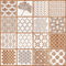 OOTSR 16 Pezzi Stencil Geometrici Pittura Riutilizzabile, 20x20cm, Set di Stencil per Muro, Legno, Scrapbooking DIY