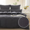 SOULFUL Bettwäsche 135x200 Baumwolle Kariert, 100% Gewaschene Baumwolle Bettwäsche-Sets Grau mit Reißverschluss öKotex Zertifiziert Enthält 1 Bettbezug 135x200 und 1 Kissenbezüge 80x80