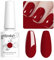 Vishine 8ML Gel Nail Polish 1Pcs DarkRed Color Gel Polish Long-Lasting Nails Gel Soak Off Fall Gel Nail Polish Nail Art Manicure Salon at Home, L016