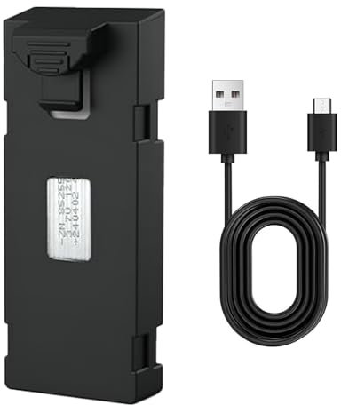 Toladrone 3.7V 1600mAh Rechargeable Drone Battery Compatible for Models TD12PRO, Replacement Original Lithium Modular Battery with USB Charging Cable, Easy to Replace