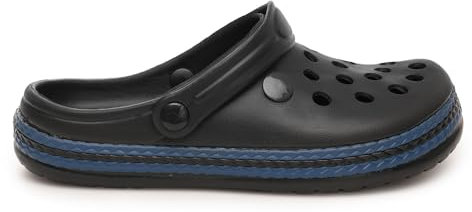 Undercover Zuecos de verano para hombres y mujeres para adultos, para verano, playa, vacaciones, piscina, deslizadores con correa, Negro para hombre, 42 1/3 EU