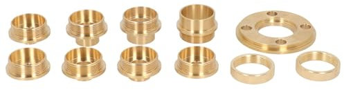Frässchablonen-Führungsset in 8 Größen, Messingkonstruktion, Zum Ausschneiden, Schwalbenschwanz, Scharnierfräsen, mit Sicherungsmuttern-Adapter, Zum Fräsen von Oberfräsen