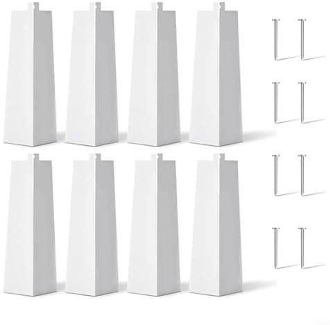 HOHOVYVY Pack of 8 aluminium trim corners, smooth metal cladding plates, decorative nails