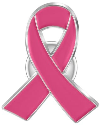 Broche Octobre Rose Femmes Broche de Sensibilisation Cancer du Sein 2024 Accessoires Mode et Élégant Rose Rubann Fer Épinglettes Pin’s Octobre Rose Elegant Rubann Cancer du Sein Pins (6X4CM)