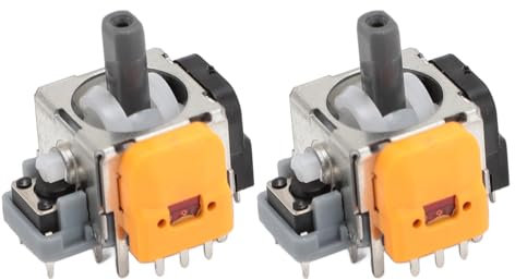 2 Stück Joysticks Ersatz für Controller, 3D-Analogsensor-Joystick-Wippmodul-Ersatz, Hall-Effekt-Gamecontroller 3D-Analogsensor-Potentiometer-Reparaturteile