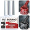 BURANO Red Reflective Glitter Gel Nail Polish, 2 Bottles UV Sparkle Nail Polish Black Glitter Gel, 7.3ml Holographic Glitter Gel Polish Curing Need Nail Gel for Nail Salon Home DIY S26 S15