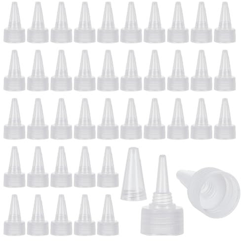 OLYCRAFT 100 Stück 27mm Quetschflaschenverschlüsse Transparente Quetschflaschenverschlüsse Ersatz Für 22mm ID Plastikflaschen Quetschköpfe Flaschenverschlüsse Aus Kunststoff