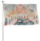 Cars in Small Town Flagge, 88,9 x 149,9 cm, doppelseitig bedruckt, Gartenflagge, dekoratives Banner, kein Verblassen, Hofflagge mit Messingösen, hängender Fotohintergrund für drinnen und draußen,
