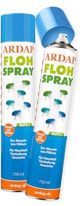 ARDAP Repell Flohspray für Wohnung und Möbel 2 x 750ml - Alternative zum ARDAP Fogger gegen Flöhe/Floh Fogger - Flohmittel für Wohnung - Umgebungsspray Flöhe - Wirkt schnell (PT19)