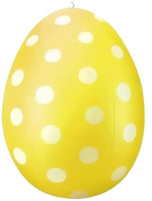 VIMAZ Osterdeko Outdoor, 40 cm Riesige Osterei-Dekorationen für den Außenbereich für Schaufenster, Warenpräsentation, Garten für Garten, Rasen, Party (Gelb)