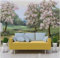 Carta da parati murale con fiori di pesco, paesaggio dipinto, camera da letto, soggiorno, sfondo, decorazione per la casa, 3D, 150x105 cm