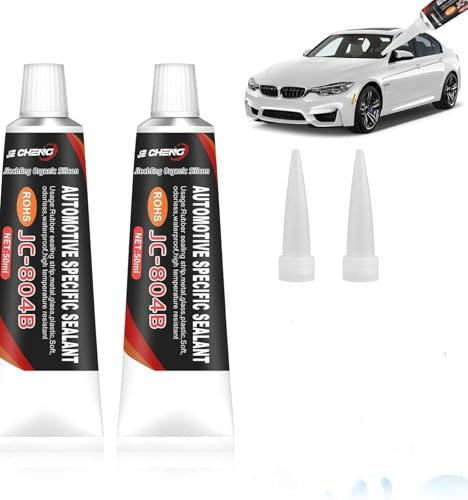 Kiuiom Sigillante Motore Alte Temperature,Sigillante Motore,Resistente All'olio e Facile da Rimuovere,può Resistere a Una Temperatura da -62 ℃ a +343 ℃- 85g,Adatto Automobili,Motociclette,2 Pezzi