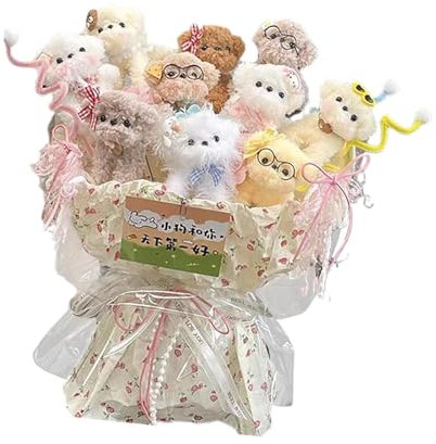 Luwecf Bouquet di Peluche per Cani Illuminato per Feste di Anniversario