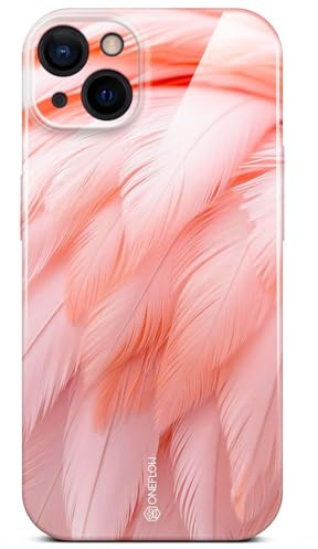 ONEFLOW Wild Cover für iPhone 15 Hülle mit Animal Print, Designer Case Handy Schutzhülle mit Kameraschutz, Tiere Muster Hardcase dünne Handyhülle, Smooth Flamingo Rosa