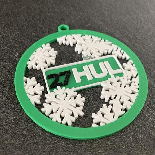 Weihnachtskugel 3D F1 – originelle Baumdekoration, leicht und robust – Geschenkidee und festliche Dekoration (Hulkenberg)
