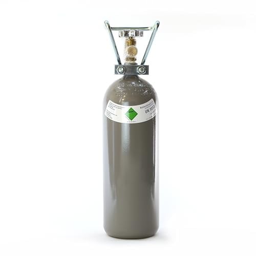 2000g Kohlensäure Flasche ohne Pfand / 2kg CO2 Kohlendioxid, Lebensmittelqualität E290, Reinheit Mind. 99,95%, TÜV 2036/02 Neuware für Fische, Aquaristik und Getränke