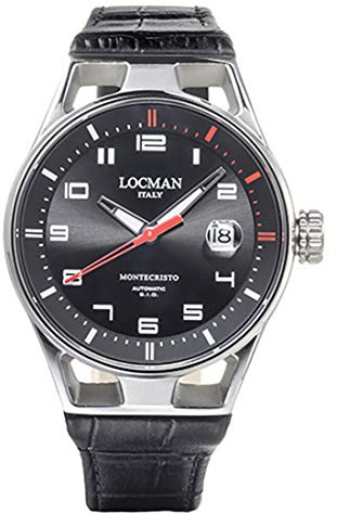 Orologio Uomo Montecristo Automatico Pelle Nero Locman