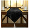 ShinyBeauty Tischläufer mit Quaste schimmerndes Grün 30 x 180 cm mit Glitzer und runden Pailletten Tischläufer für Party Hochzeit Bankett Tischdecke dekorativ Silber 12x72-Inch (Schwarz, 30x180cm)