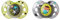 Tommee Tippee Schnuller Night, Symmetrische und kiefergerechte Form, 18-36 Monate, Leuchten im Dunkeln, 2er Set