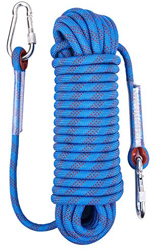 DYHQQ Statikseil Outdoor 12 mm Durchmesser Zubehörkabel Klettern Festseil Sicherheit Abseilen Höhlenforschung Workout Escape Life Line,C,20m