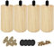 10cm Holz Möbelfüße, Btowin 4 Stück Runde Zylinder Massivholz Tischbeine mit vorgebohrten M8 5/16 Bolzen & Montageplatten & Schrauben für Sofa Schrank Couch Ottomane Bett