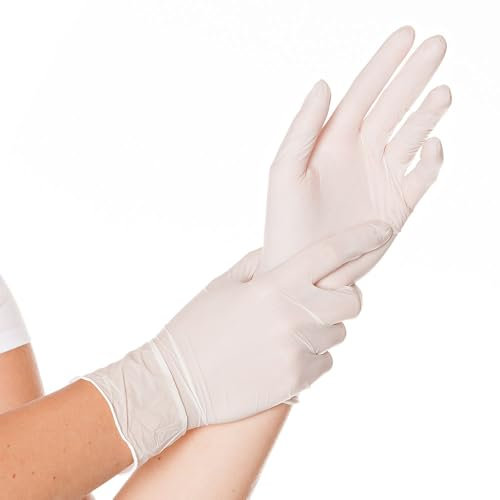 FRANZ MENSCH Hygonorm Nitrilhandschuh Safe Fit in weiß, 6/XS puderfrei, 200 Stück, Einmalhandschuhe, Handschuhe Einweg, Einweghandschuhe in den Größen XS, S, M, L, XL (24cm lang)