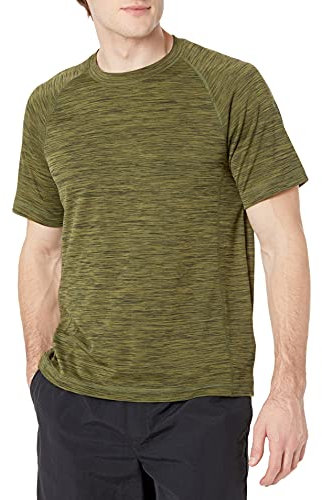 Amazon Essentials T-shirt De Bain UPF 50 À Séchage Rapide, Manches Courtes Et Coupe Ajustée Homme, Vert Olive Chiné, L
