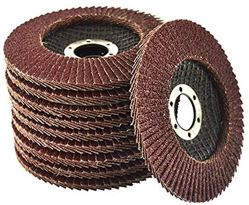EETOOLS Pack of 10 Aluminum Flap Grinding Discs 115mm Abrasive Sanding Flap Wheel fits all 4 1/2 (115mm) Angle Grinders - Available in 5 Different Grits - 80 GRIT