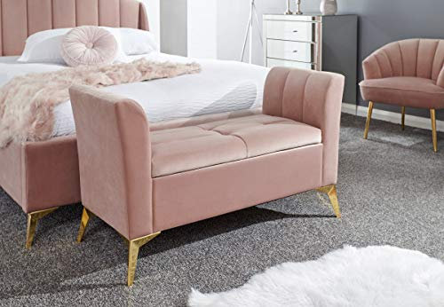 GFW Pettine Ottoman Storage Bench Blush Pink