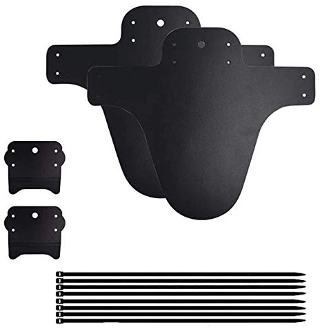 GLAITC Bike Fender Set, 4 Stück MTB Mud Guard vorne und hinten kompatibel + 8 Stück Krawatten Mountainbike Mudguards Schutzbleche Mountainbike Set für Radgrößen von 26, 27,5, 29
