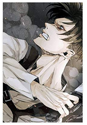 Leinwandposter Anime Attack on Titan Levi 28, Schlafzimmer, Dekoration, Sport, Landschaft, Büro, Raumdekoration, Geschenk, 30 x 45 cm, ohne Rahmen