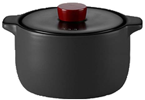 Marmite Casserole en céramique ronde avec couvercle anti-débordement en terre cuisson de la cocotte multifonctionnelle de cuisson de cuisson de soupe à soupe de cocotte d'avoine et plus 4L Faitout