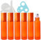 TIANZD Lot de 6, Flacons à Bille pour Huiles Essentielles 10ml – Bouteilles Rechargeables en Verre Orange Mat avec Billes en Acier Inoxydable (1 décapsuleur et 1 entonnoir)