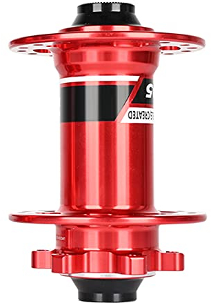 Fahrrad Scheibenbremse Nabe,MoreChioce 32 Loch Bike Radnaben Aluminum Alloy Schnellspanner Fahrrad-Axle Radnaben Set Fahrrad Bremsscheiben Fahrradscheibenbremssatz Laufachse 100mm x 15mm,Rot