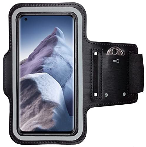 CoverKingz Brassard de Sport pour Xiaomi Mi 11 Ultra - Brassard pour Smartphone, Accessoire de Sport avec Poche pour Les clés Mi 11 Ultra - Accessoire Sport, Brassard téléphone Portable Noir