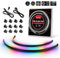 Speclux Striscia LED RGB PC indirizzabile NEON, 2x15,7 pollici WS2812 RGBIC Striscia ARGB magnetica arcobaleno per 5V 3 pin Aura SYNC, Gigabyte RGB Fusion, con 12 potenti supporti magnetici