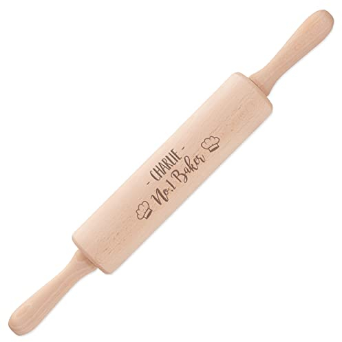 Personalizzato Mattarello No1 Baker Girevole IN Legno Qualsiasi Nome Personalizzato Cottura Al Forno