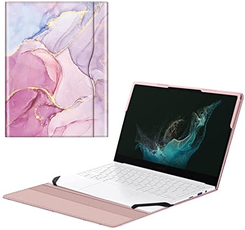 Fintie Sleeve Case Cover for 13.3 Samsung Galaxy Book3 360 NP730QFG/Galaxy Book2 Pro 13 NP930XED/Galaxy Book2 Pro 360 NP930QED/Galaxy Book2 360 NP730QED/Galaxy Chromebook 13 XE930QCA, GlitterMarble