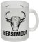 Beastmode Fitness Glas Tasse mit Stier Kaffeetasse für Pumper die bis an ihr Limit gehen und immer in Fitnessstudio anzutreffen sind Glas Tasse Die perfekte Kaffeetasse für