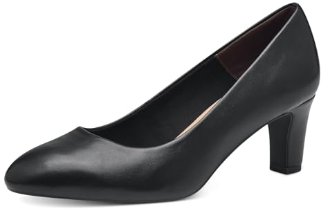 Tamaris Donna Pumps Synthetik, Black Matt, 37 EU