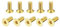 sourcing map Flat Head Socket Cap Screws, M3-0.5 x 8mm Brass Inner Hex Drive Fasteners Bolts 24Pcs