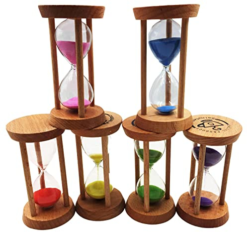 Sharplace 6 Stück Visueller Timer Sanduhr für Kinder & Erwachsene, Bunte Sanduhr Zeit, 10 Minuten Countdown Timer, Eieruhr Küchentimer Uhr für Zuhause, Büro, Schule, Kochen, Spielen Zeitmessung