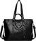 Aileese Tote Handtaschen für Damen, Retro, weiches Leder, Hobo-Geldbörsen, modisch, Crossbody, große Schultertaschen, Style 1 Schwarz, 34,29 cm, Reisetasche