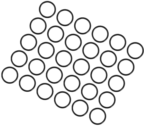 QUARKZMAN 22mm x 18mm x 2mm Nitrilkautschuk O-Ringe x 30 Stücke Rund Dichtungsscheibe für Wasserhahn Klempner Reparatur Dichtung Verbindung [Schwarz]