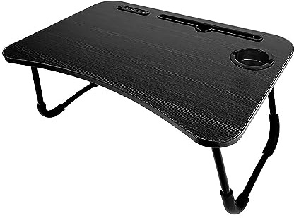InGenious Laptoptisch mit USB-C Hub – Klappbarer Betttisch & Schoßtablett für Sofa – Multifunktionaler Laptop Ständer mit 4 Ports – Home Office Zubehör & Frühstückstablett