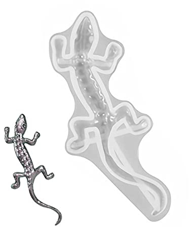 Rianpesn Silikonformen für Harz - Tierische Harzform, 3D Gecko Clay Silikonform Wanddekoration, Kristall-Epoxidharzformen Gießform Ornament